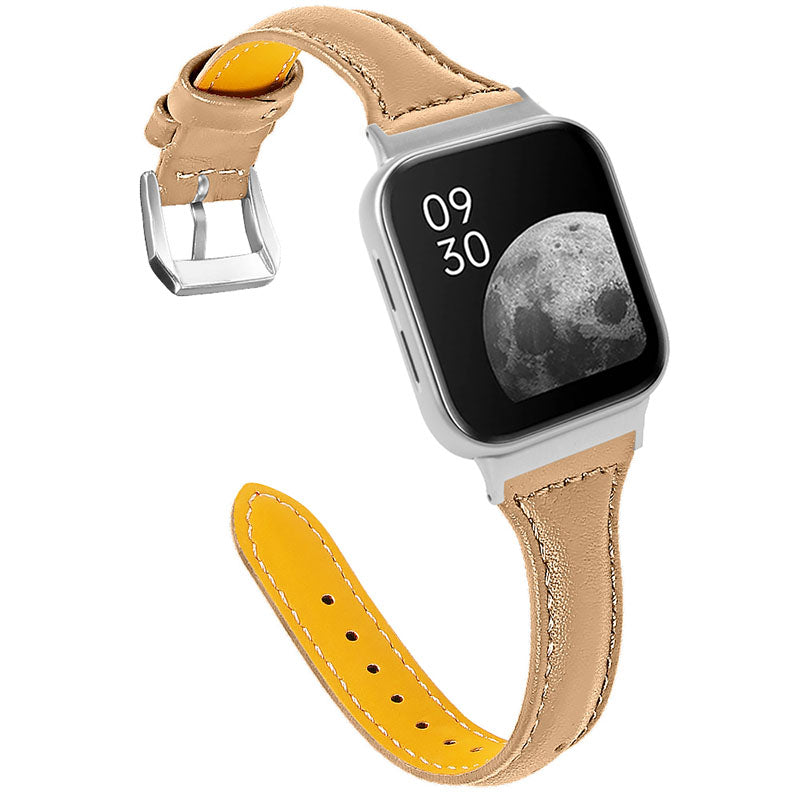 Top Layer Cowhide Genuine Leather Smart Watch Strap Replacement Watch Band for Oppo Watch 46mm Top Layer Cowhide Genuine Leather Smart Watch Strap Replacement Watch Band for Oppo Watch 46mm